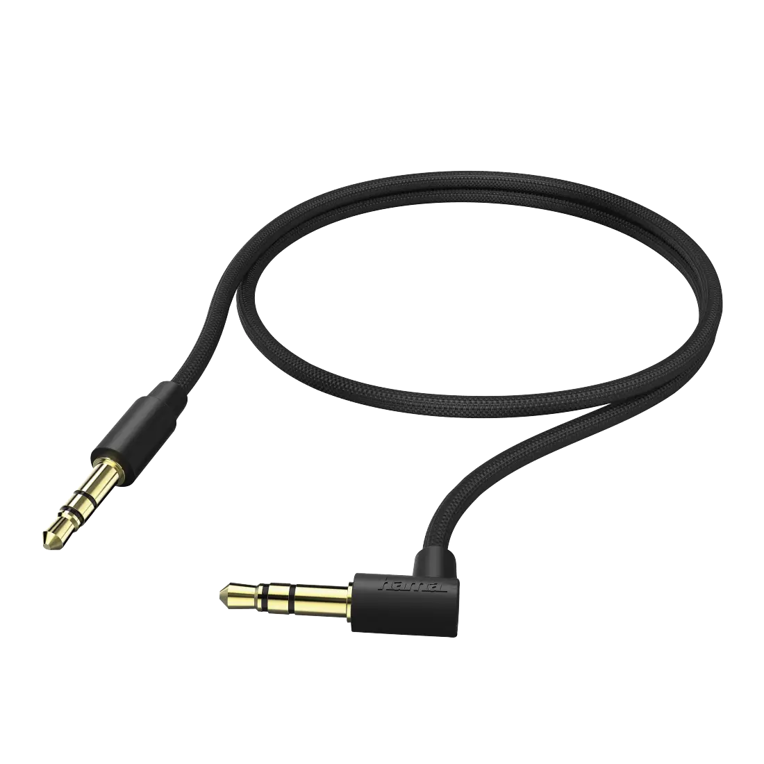 Black Audio Cable with Gold-Plated Jacks