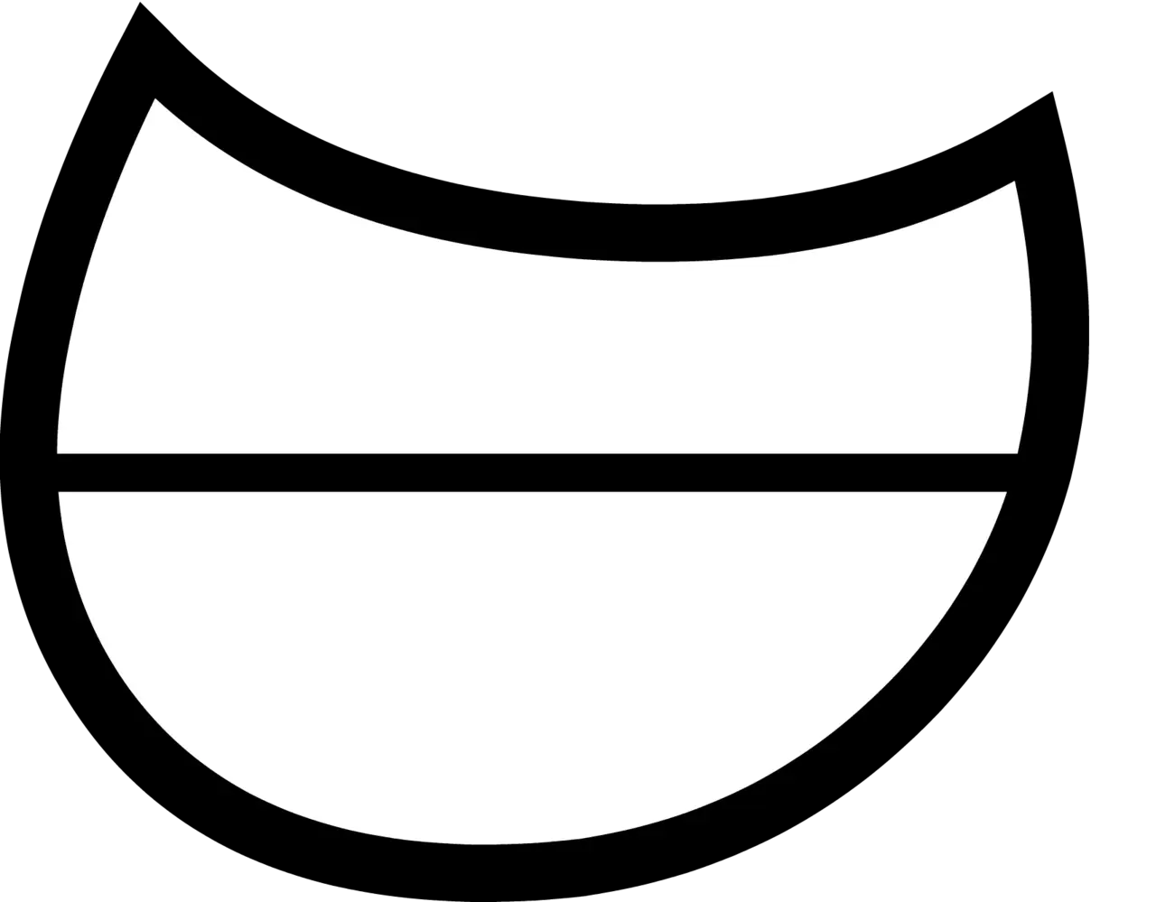 Black Outline of a Cat Face