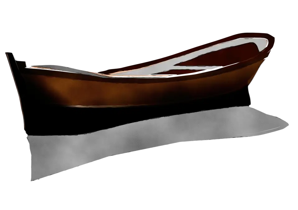 Simple Wooden Boat Illustration
