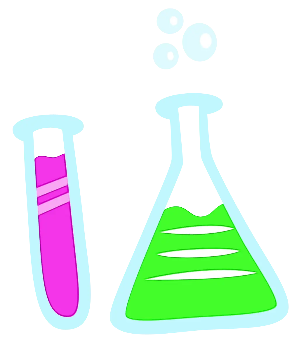 Colorful Beakers for Science Experiments Illustration