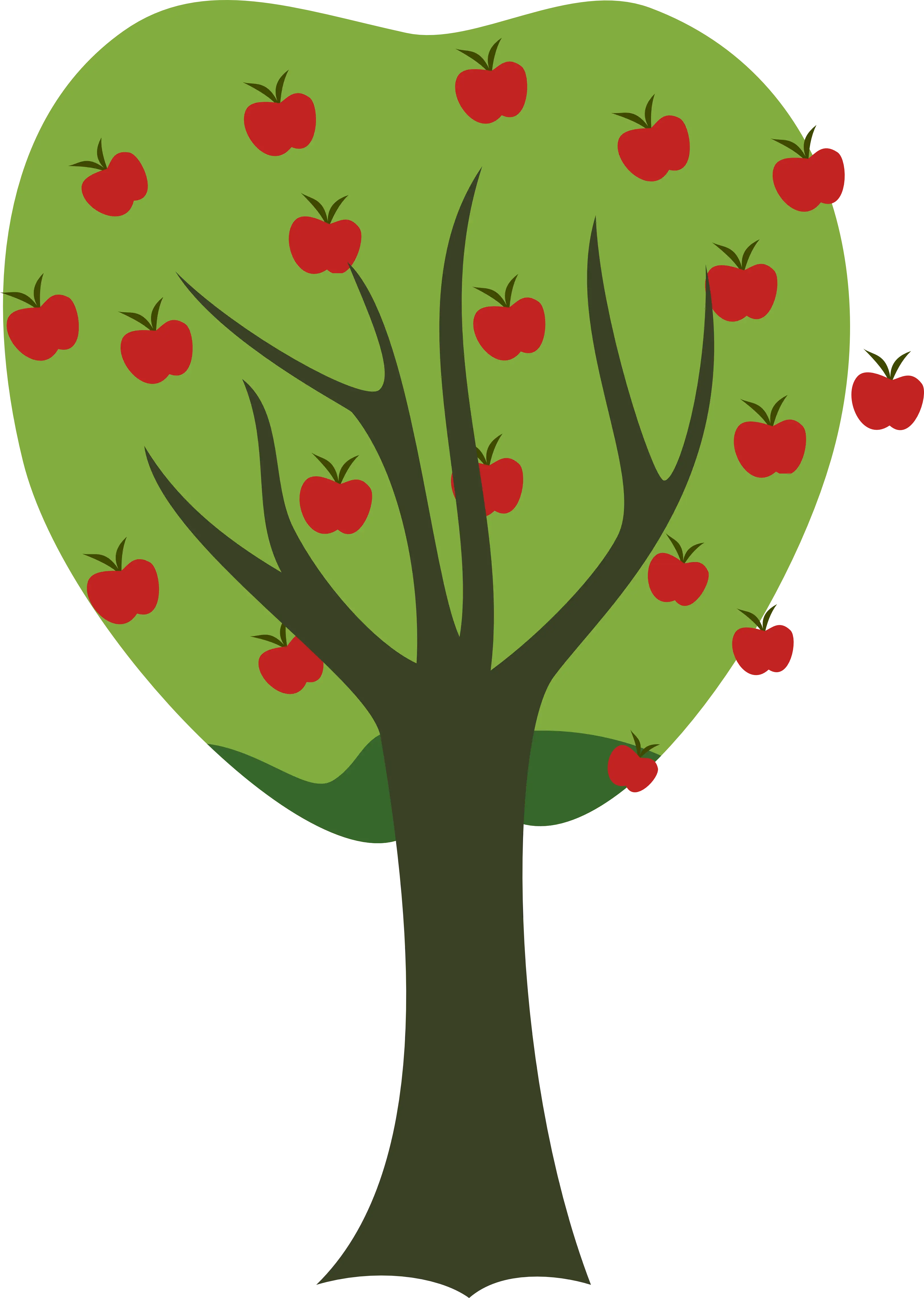 Cartoon Apple Tree Illustration