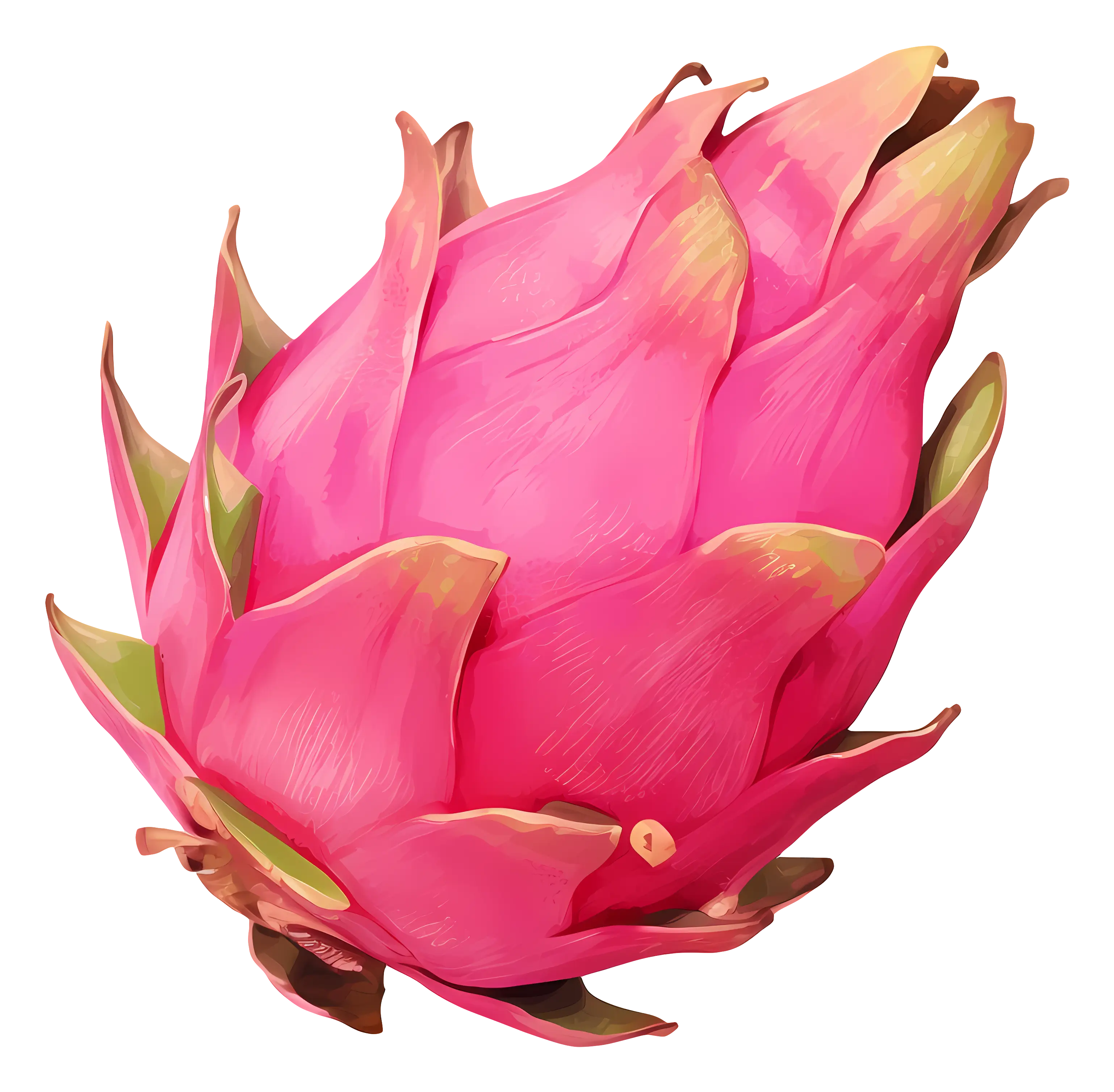 Dragon Fruit in Vibrant Pink Illustration