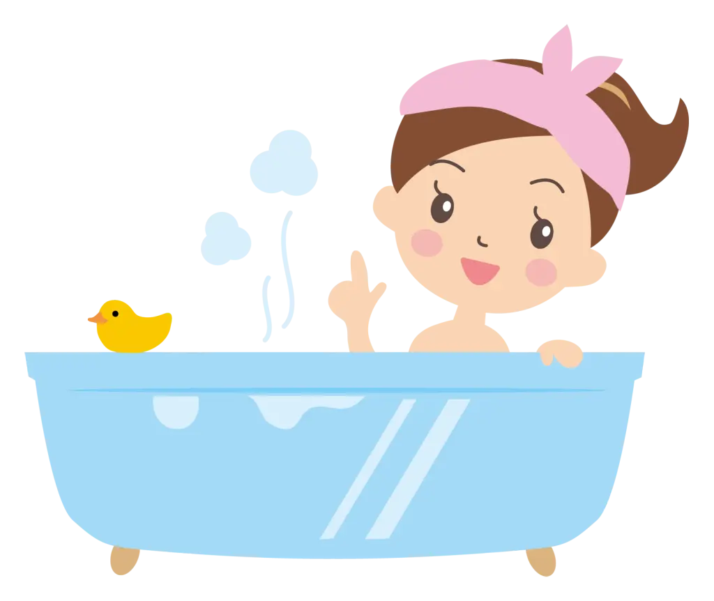 Girl in Bathtub with Rubber Duck