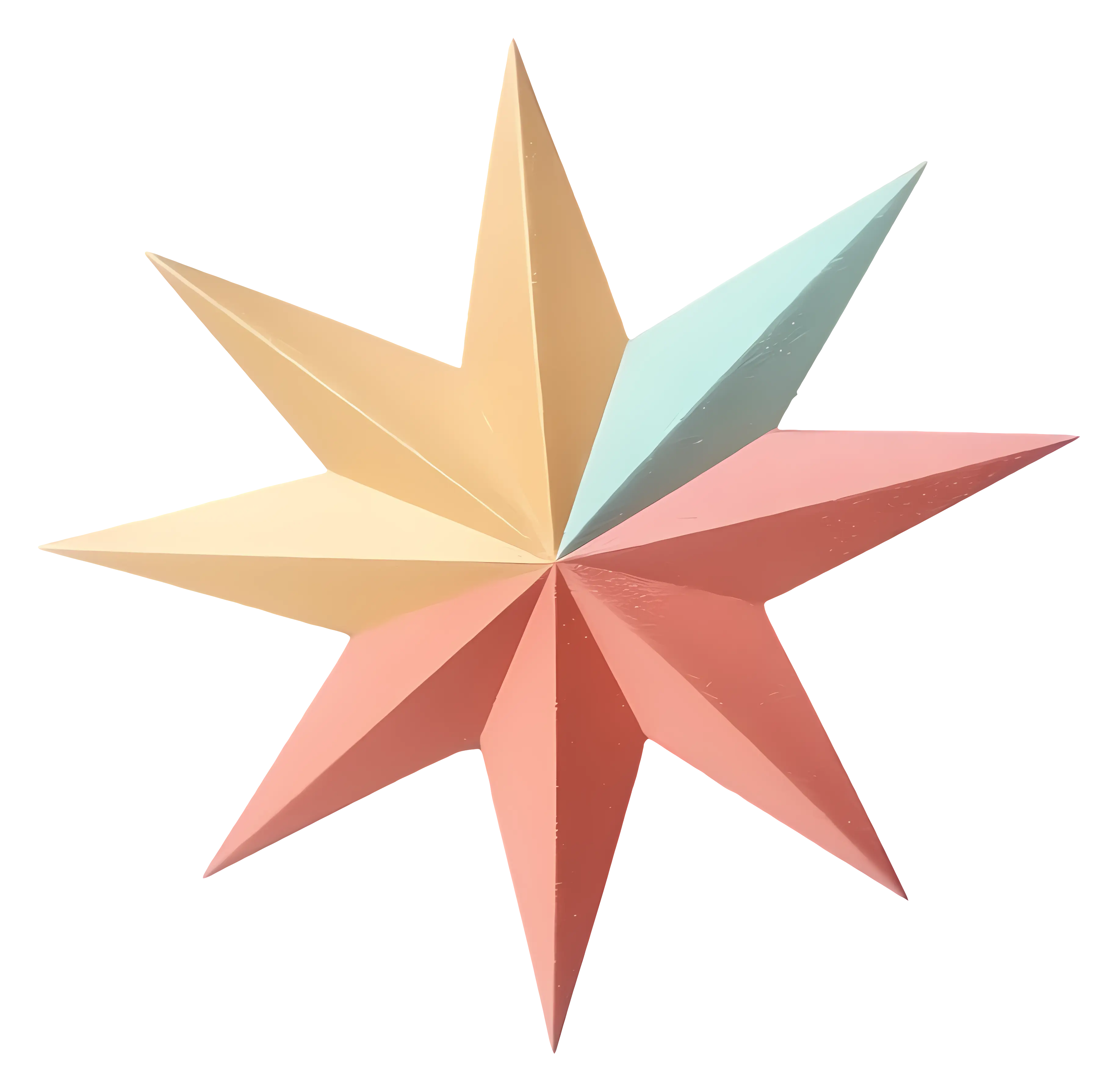 Colorful and Geometric Paper Star Decoration