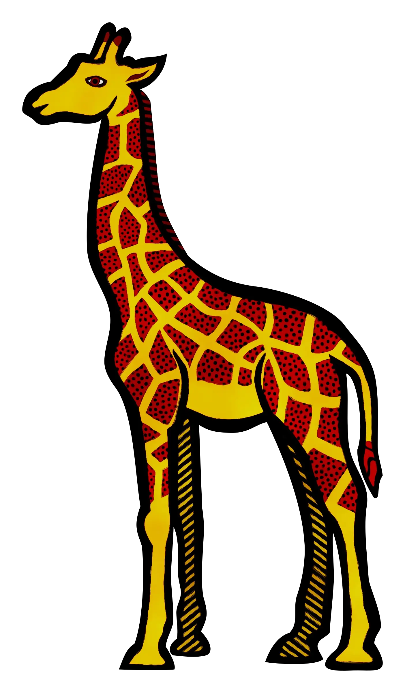 Playful Cartoon Giraffe Illustration