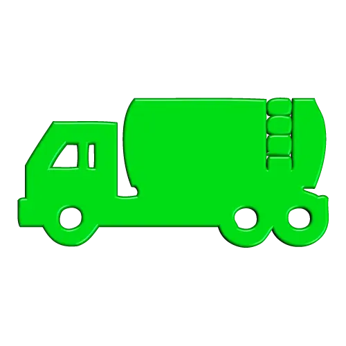 Green Cement Truck Illustration