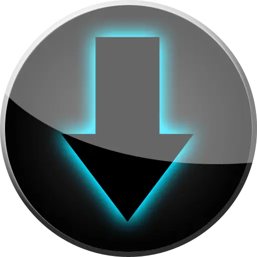 Glowing Downward Arrow Icon