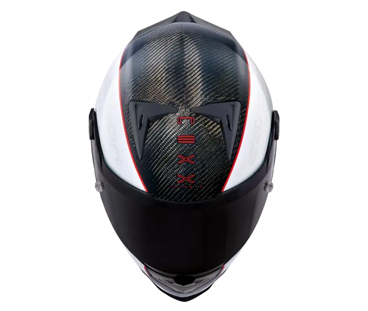 Top View of Carbon Fiber Motorcycle Helmet