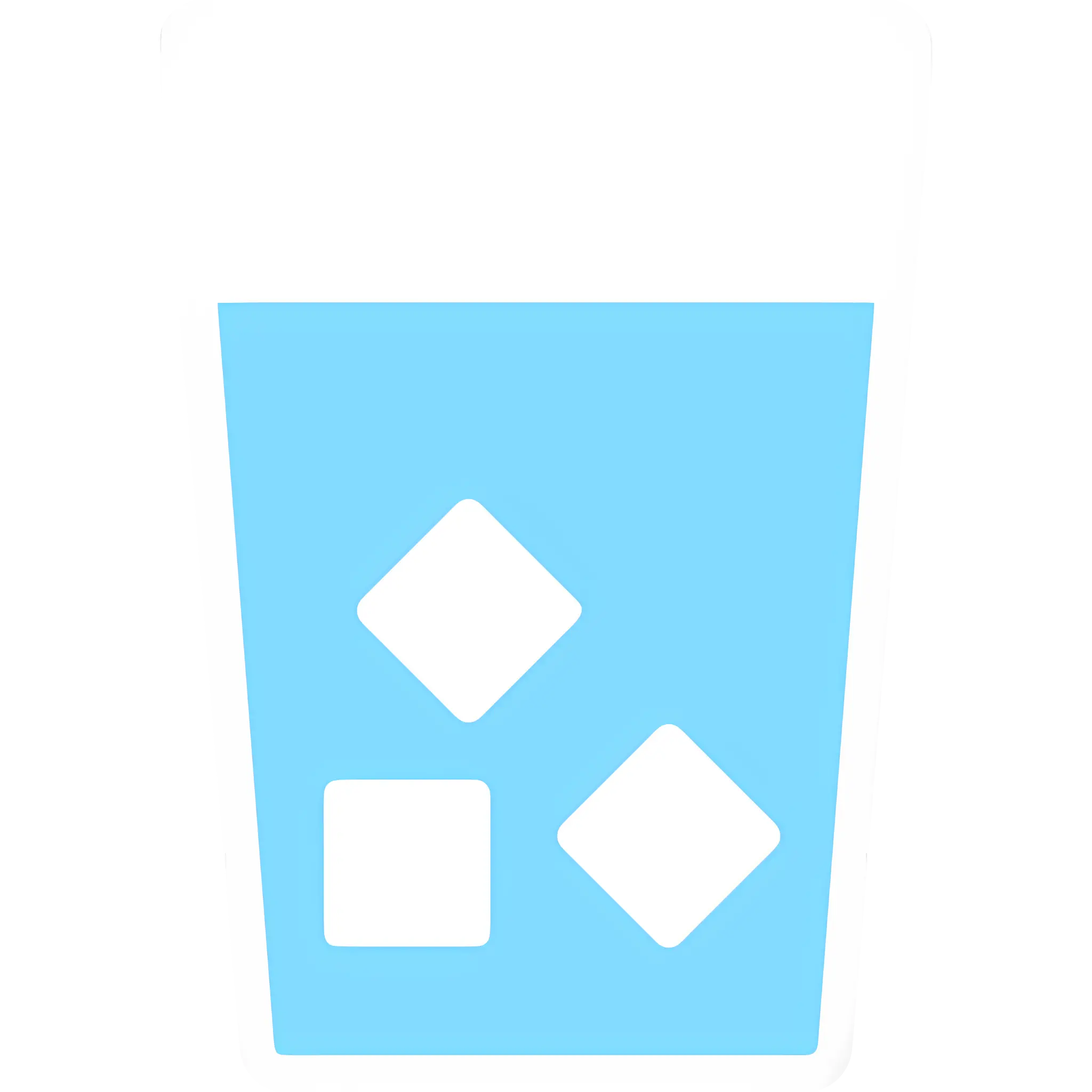 Refreshing Glass of Water with Ice