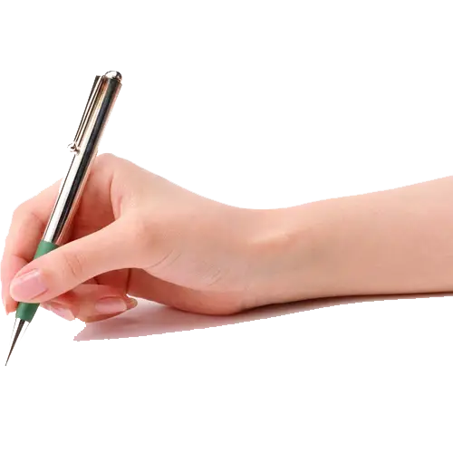 Hand Holding a Pen for Writing