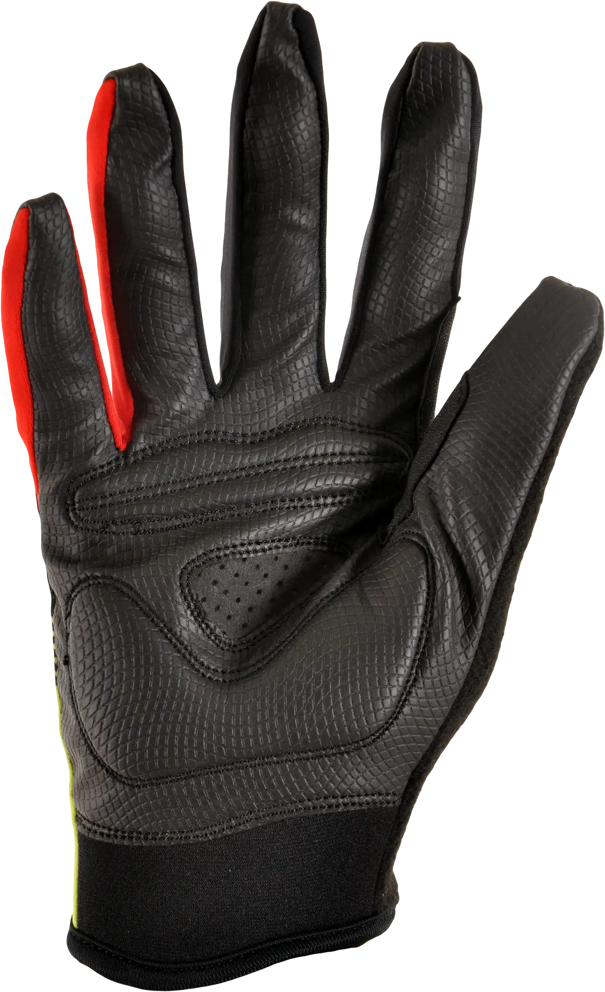 Black Leather Glove with Red Detail