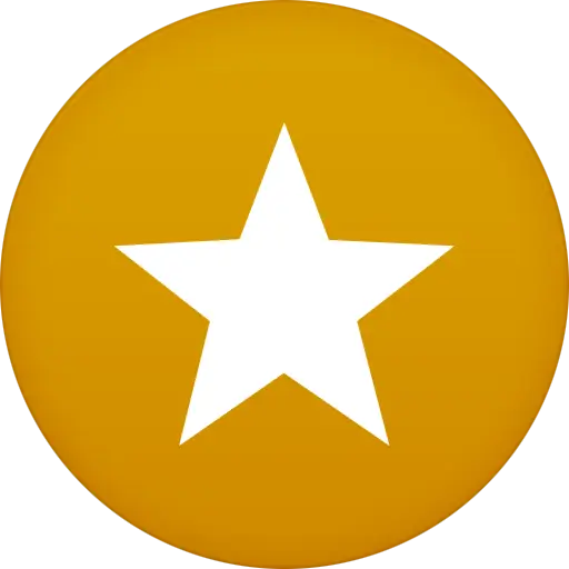 Star Icon in Yellow and White