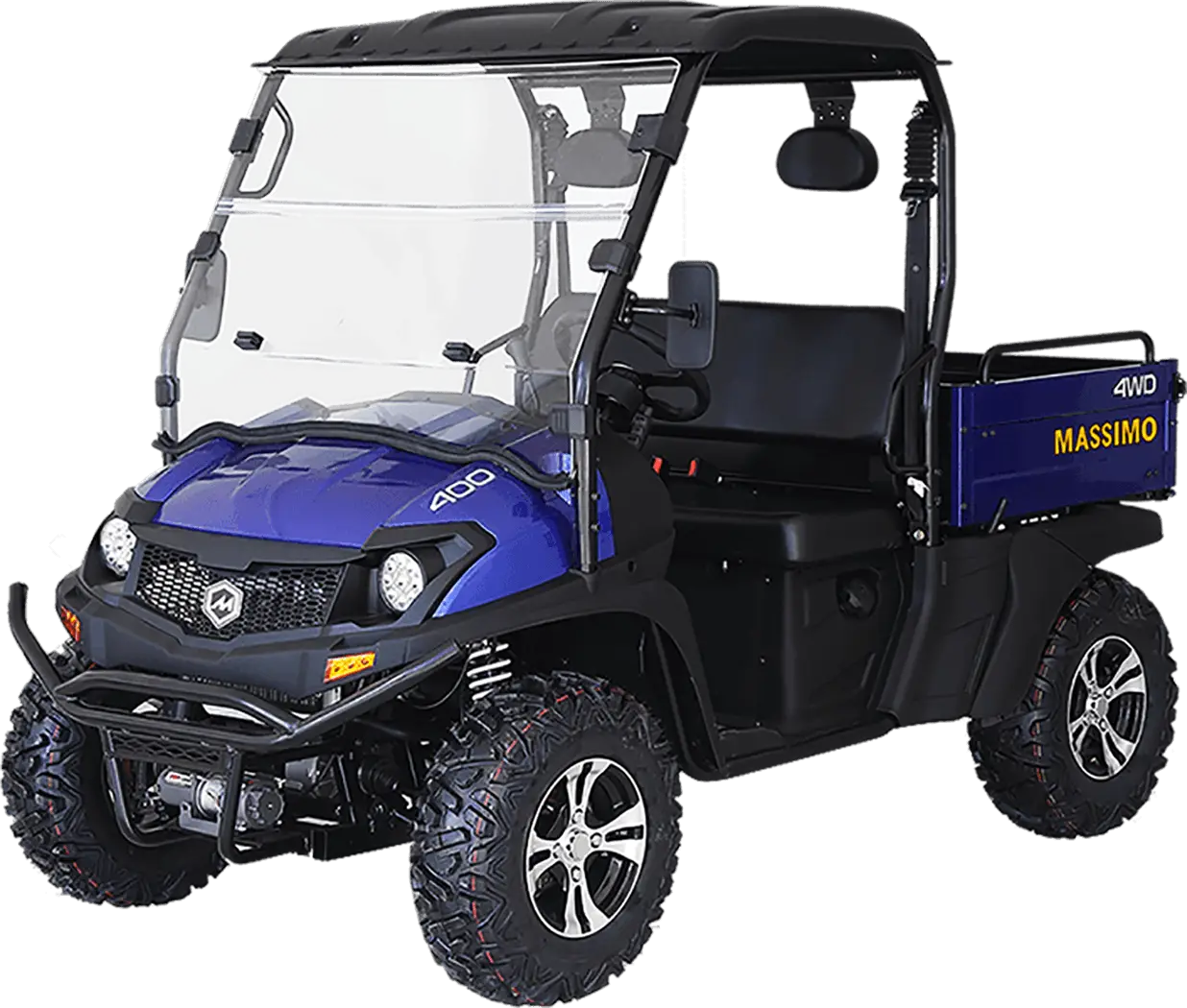 Blue Massimo Utility Vehicle for Off-Road Adventures