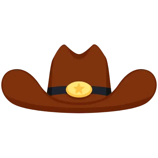 Brown Cowboy Hat Illustration