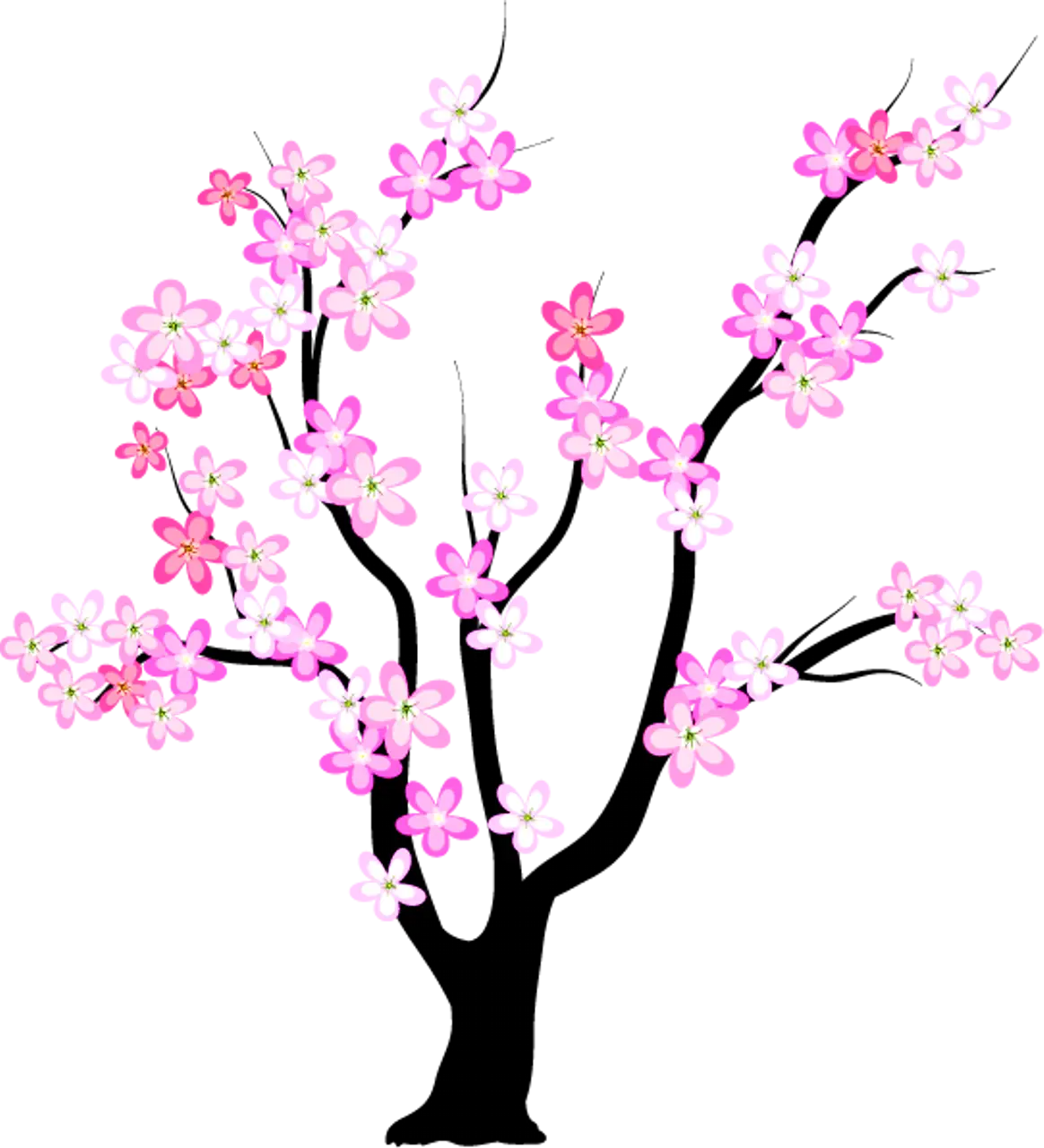 Artistic Cherry Blossom Tree Illustration