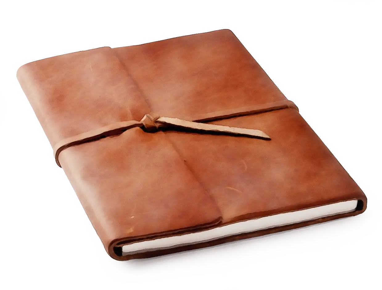Brown Leather Notebook with Strap