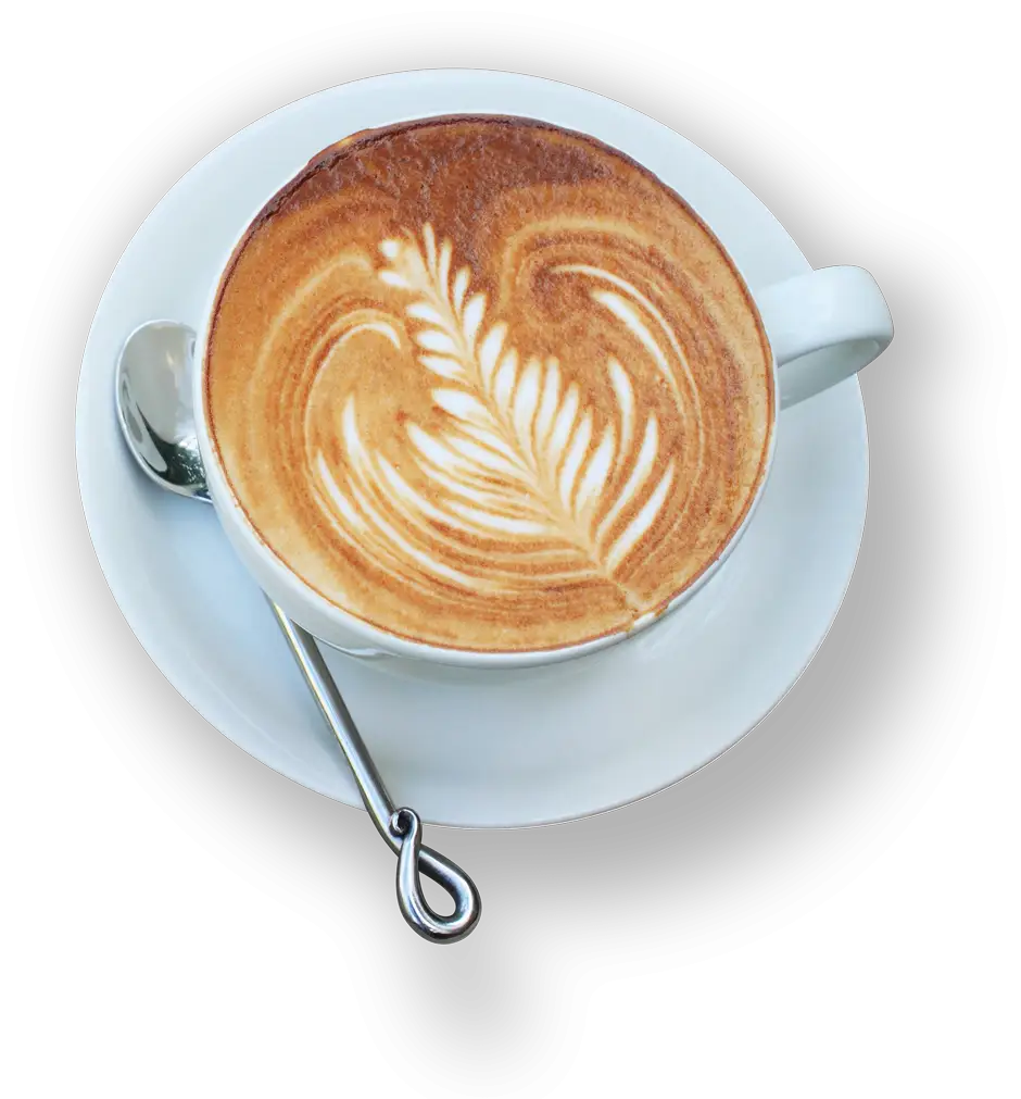Coffee Cup Featuring Beautiful Latte Art