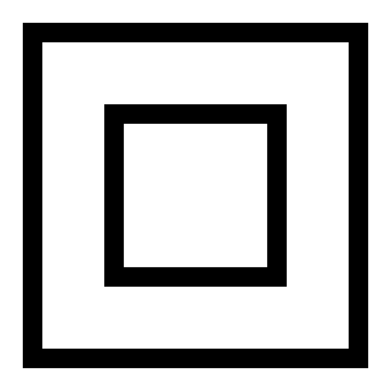 Nested Square Symbol in Minimalist Style