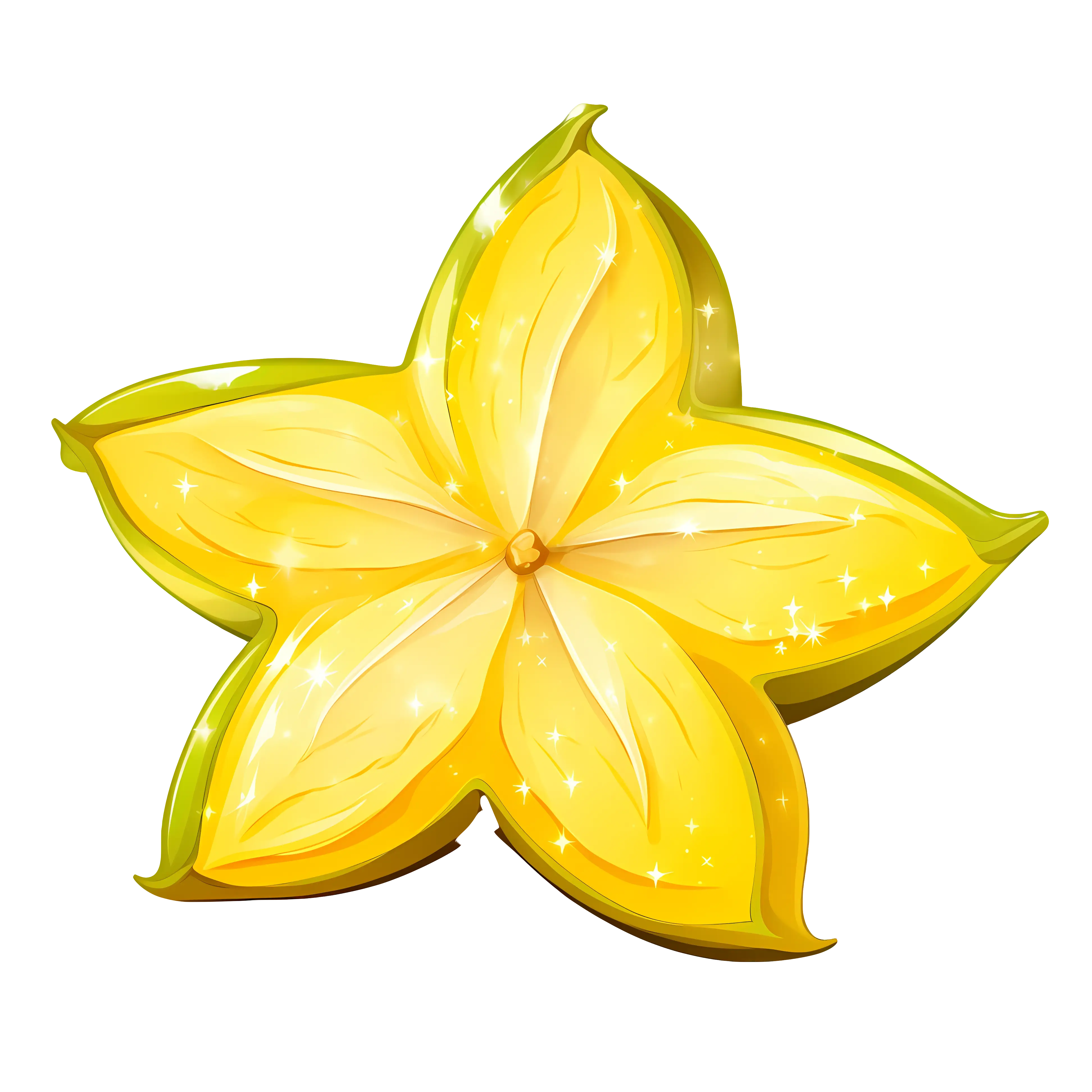 Vivid Yellow Starfruit with Tropical Vibes