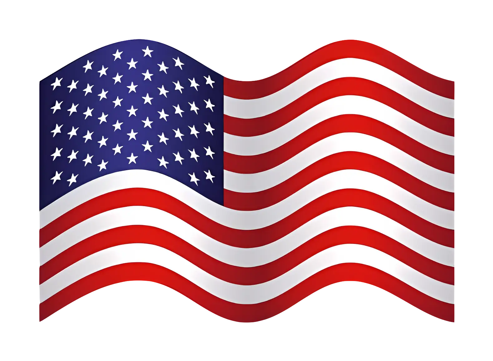 Waving United States Flag Illustration