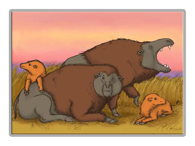 Illustration of Prehistoric Animals