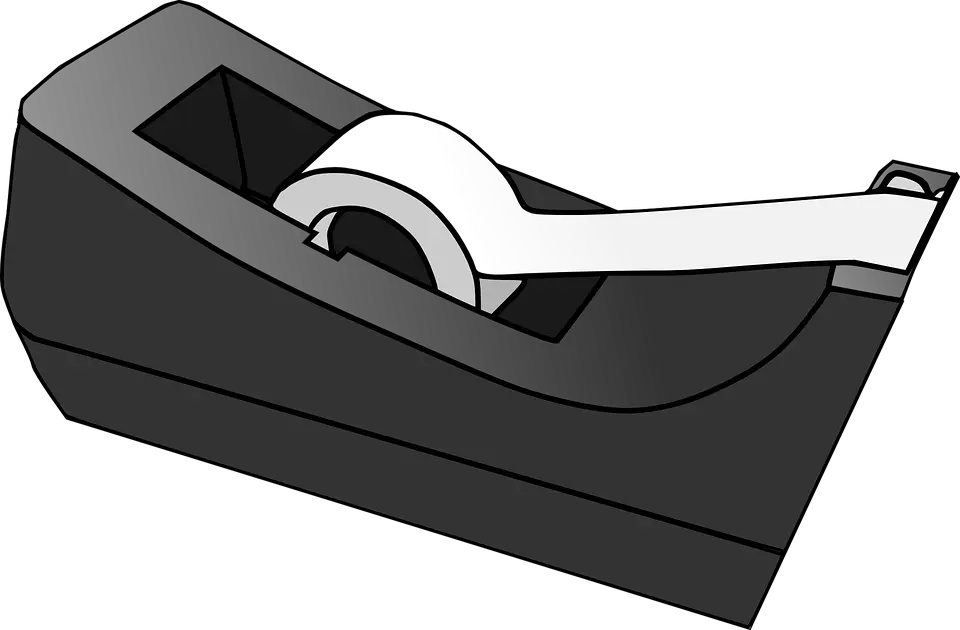 Black Tape Dispenser Illustration