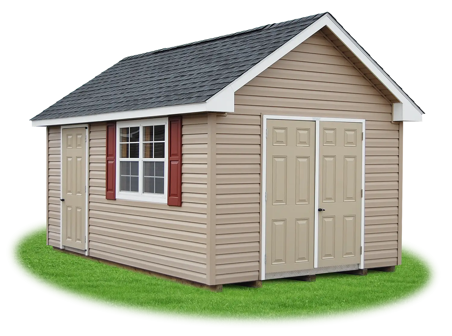 Beige Garden Shed for Outdoor Storage