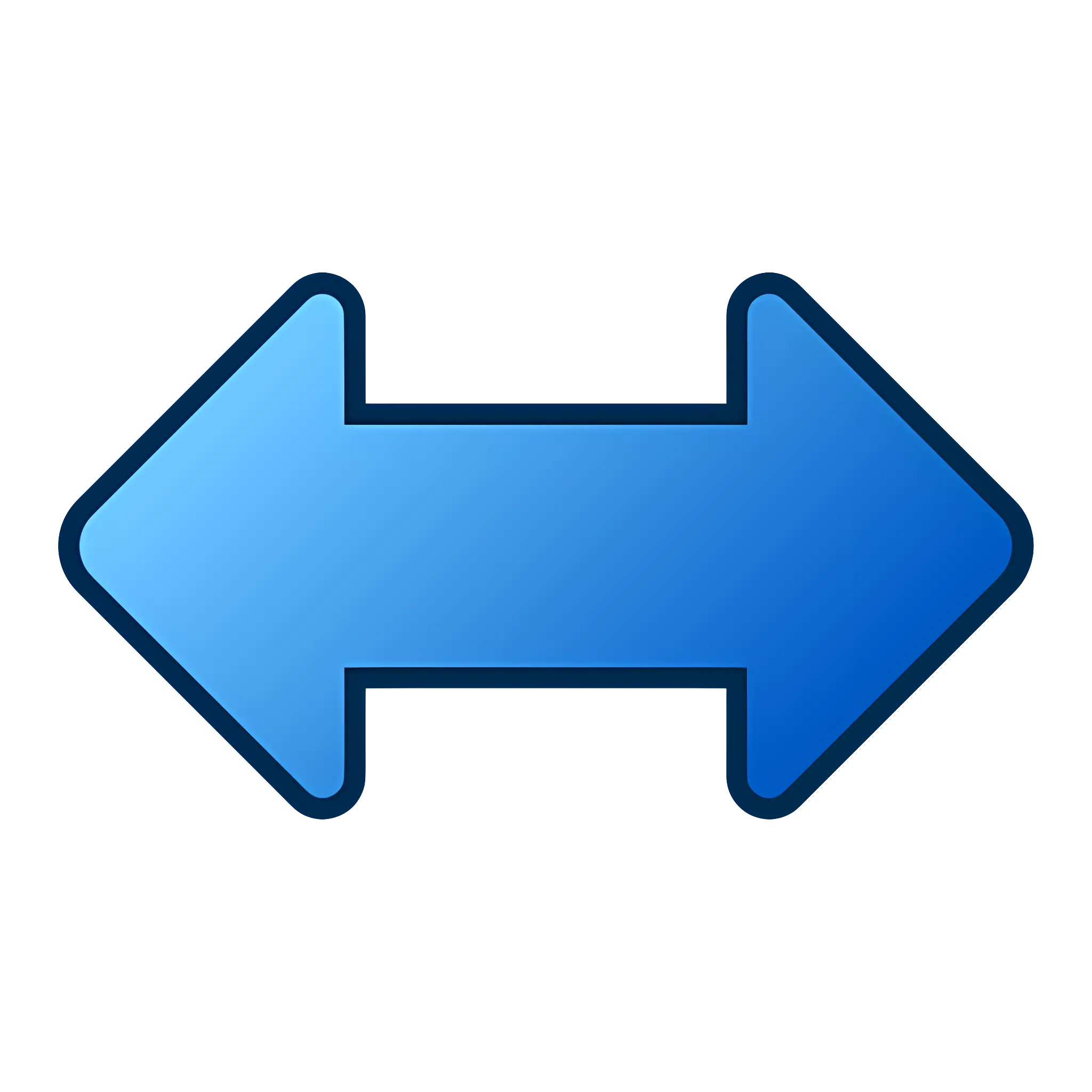 Blue Double Arrow Icon for Navigation
