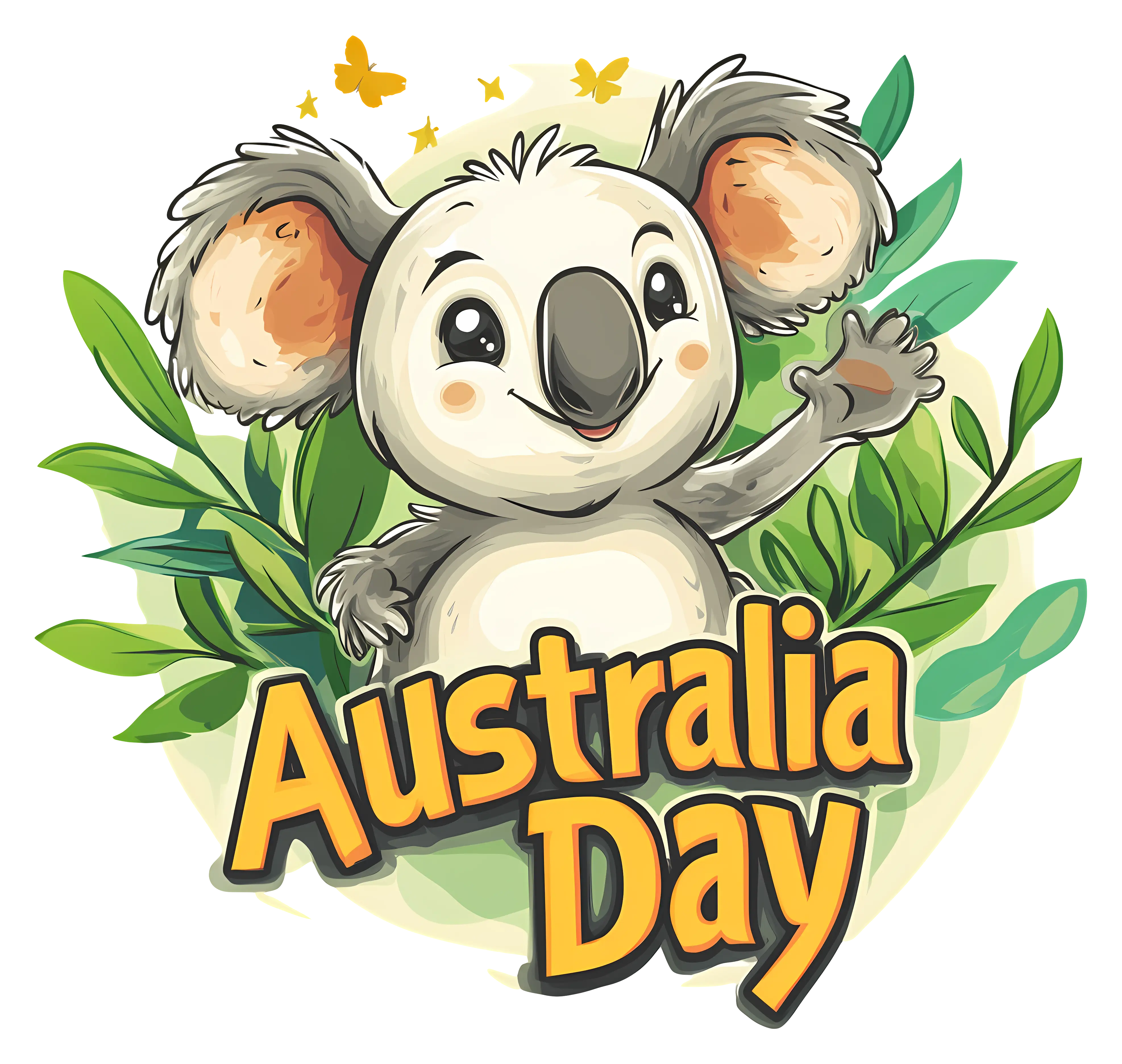 Cute Koala for Australia Day Celebration