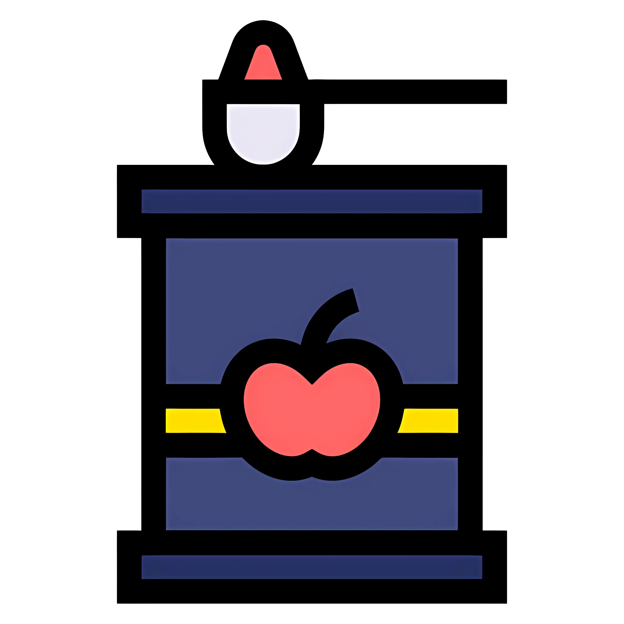 Apple Jam Jar with Spoon