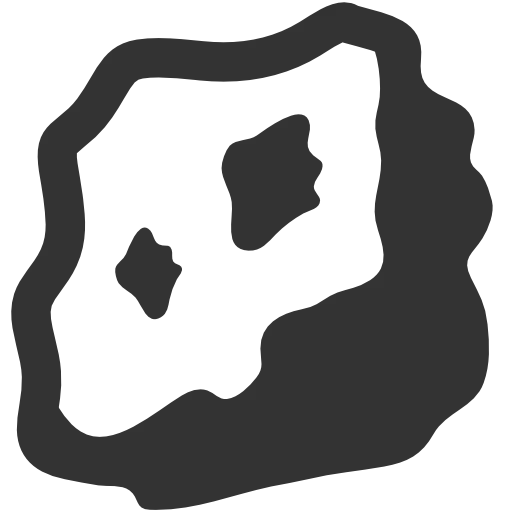 Black Asteroid Silhouette