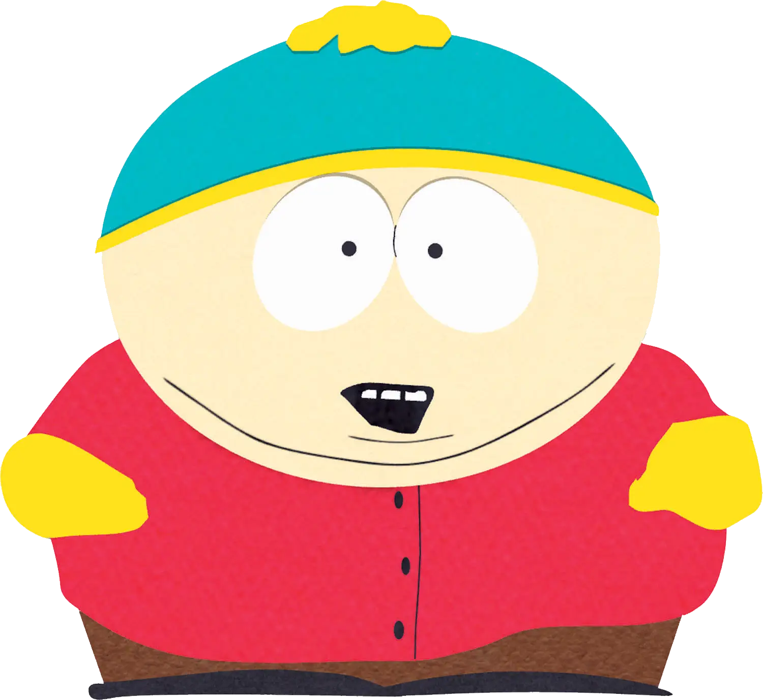 Funny Cartoon Character in Red and Blue Outfit
