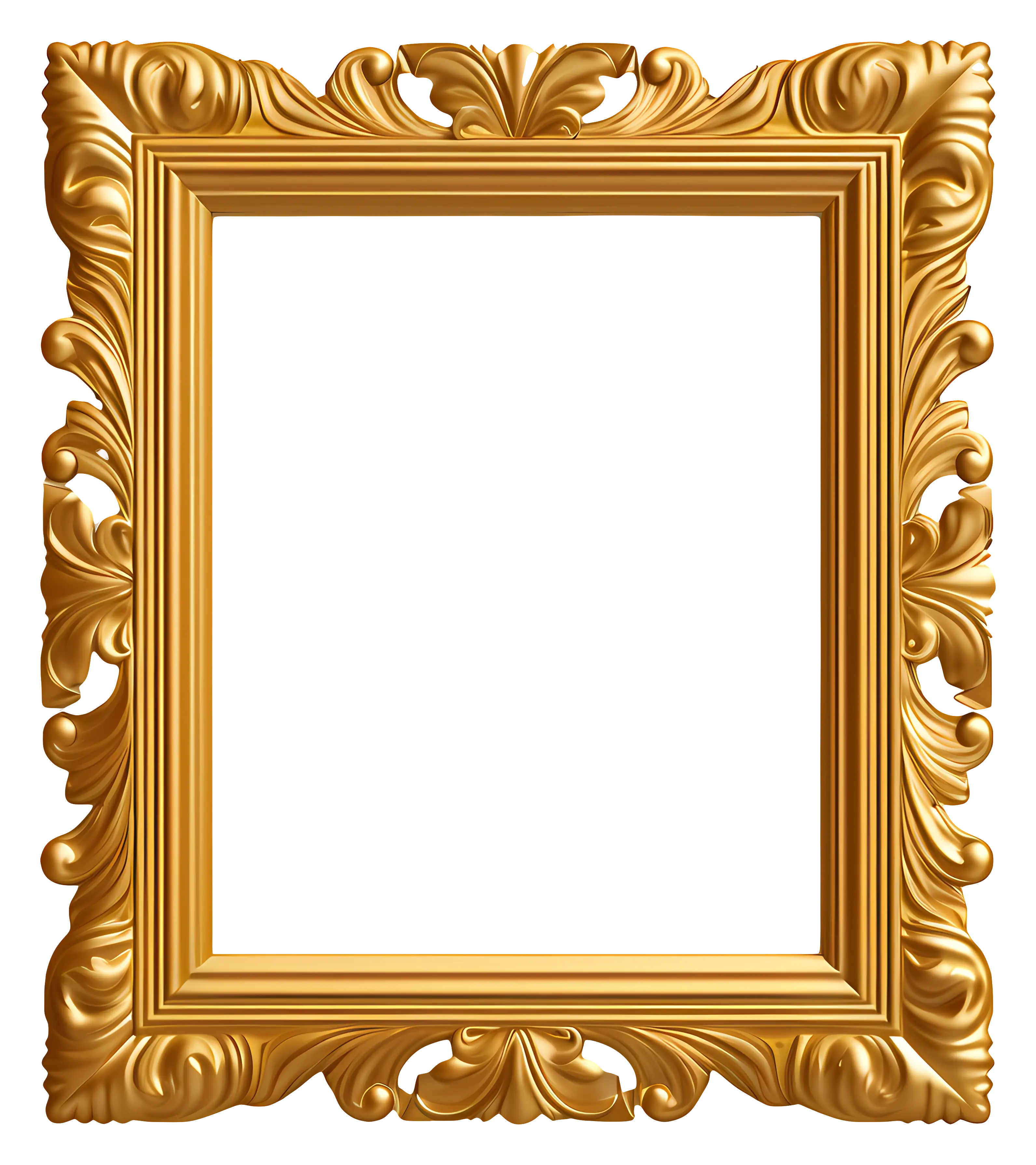 Elegant Ornate Golden Frame for Artistic Display