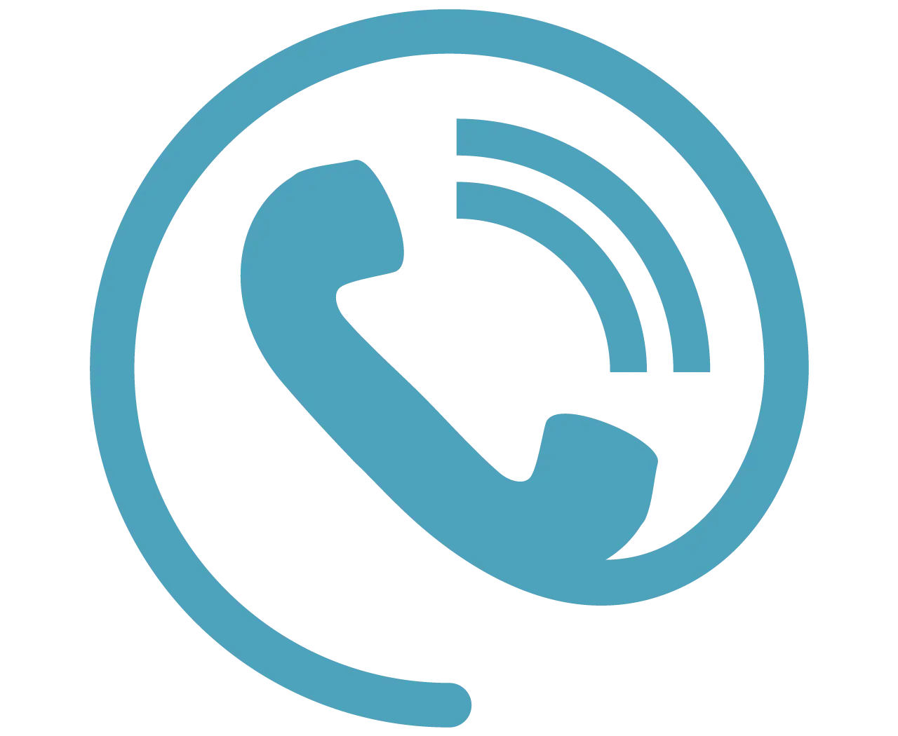 Blue Phone Icon for Communication