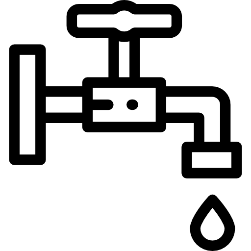 Dripping Faucet Line Art Icon