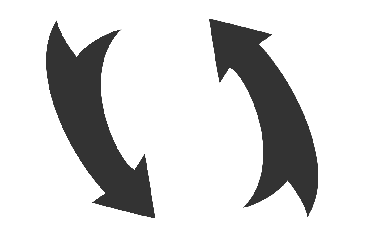 Curved Arrows Symbol