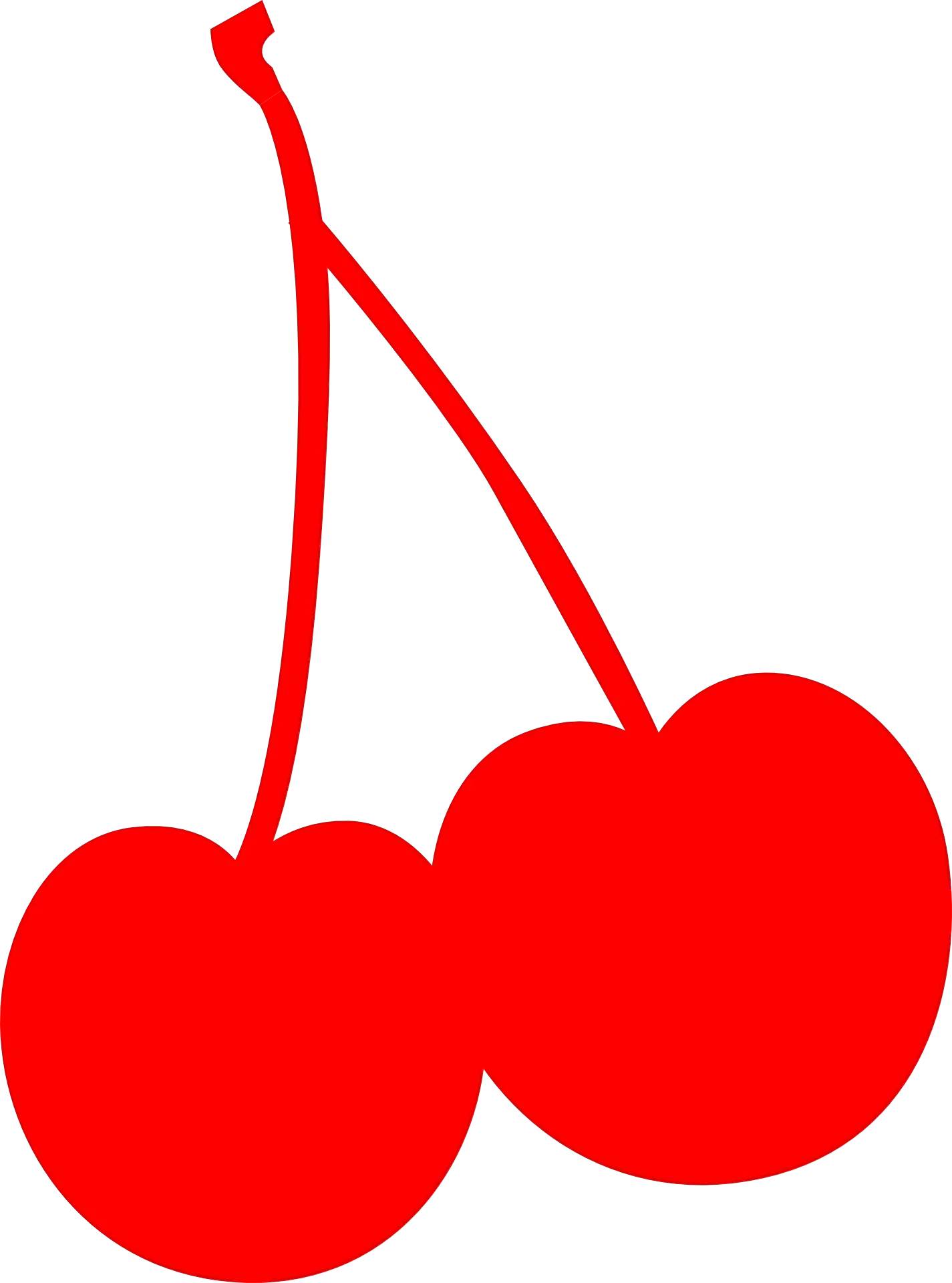 Simple Red Cherry Illustration