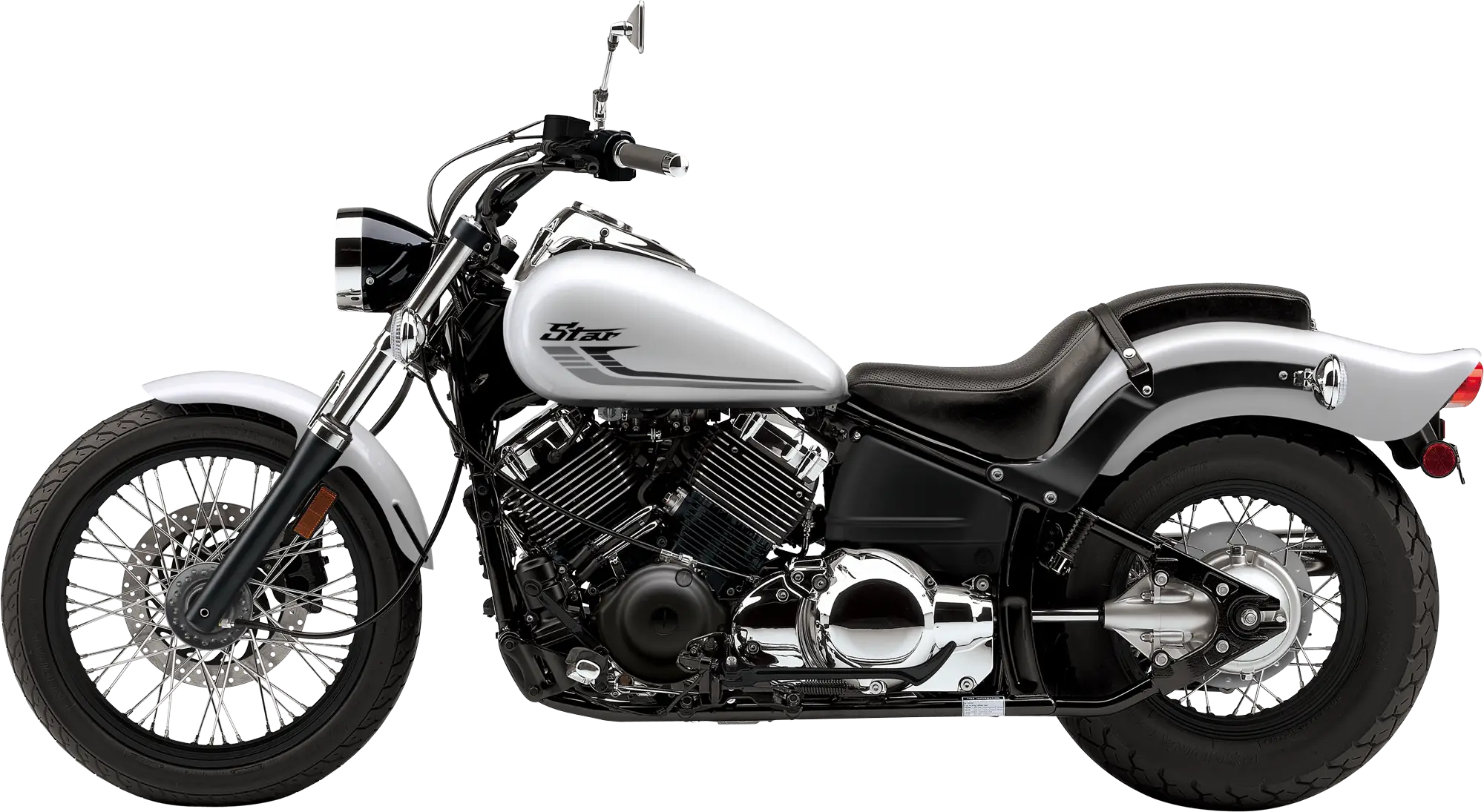 White Motorcycle Cruiser Style