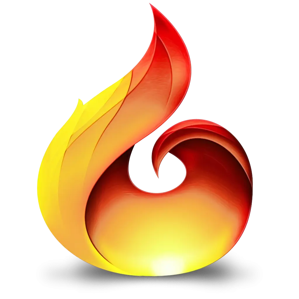 Red and Yellow Flame Icon Logo Design