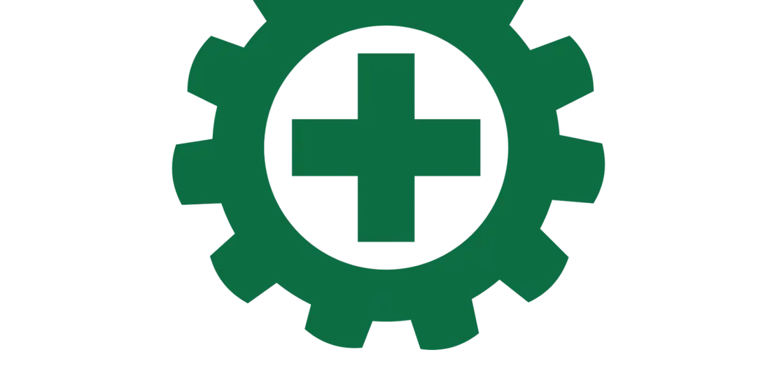 Green Medical Gear Symbol