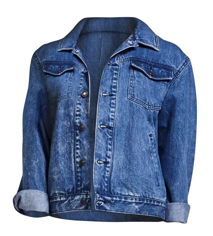 Blue Denim Jacket Casual Wear