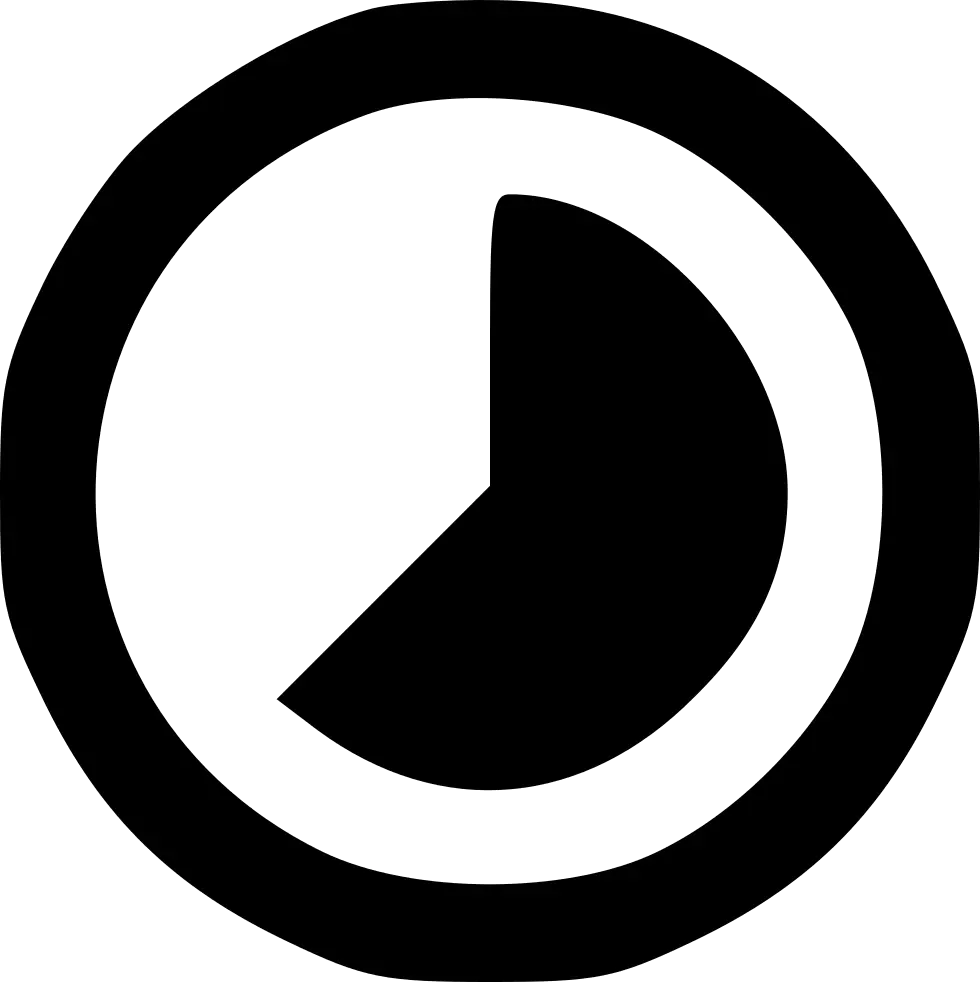 Black and White Circle and Section Icon