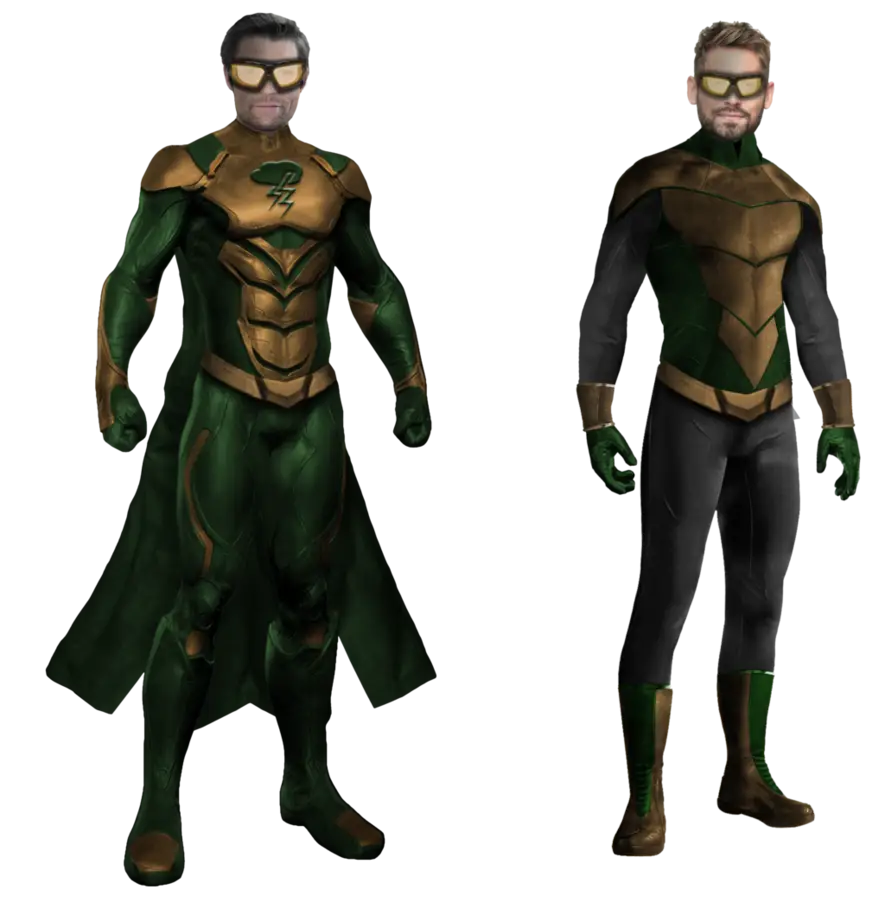 Superhero Characters in Green Costumes