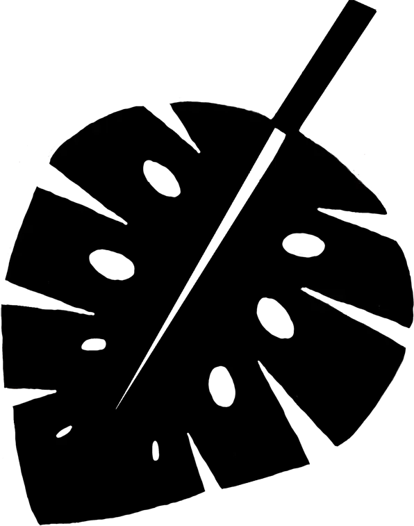 Black Silhouette of a Leaf