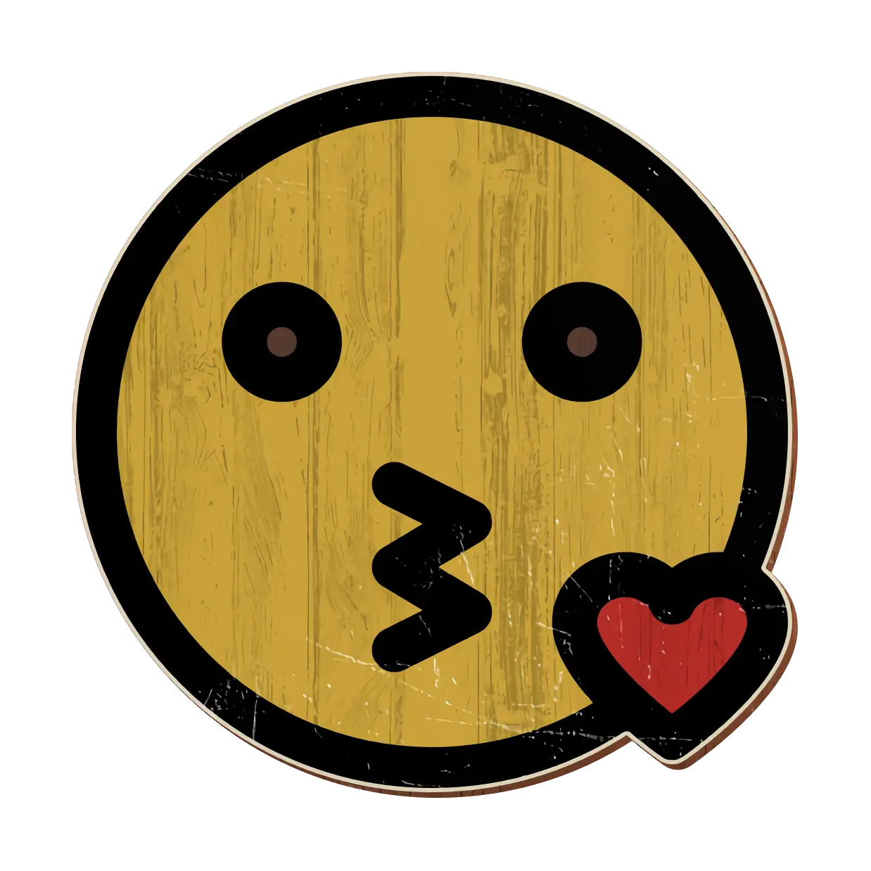 Kissing Emoji with Heart Illustration