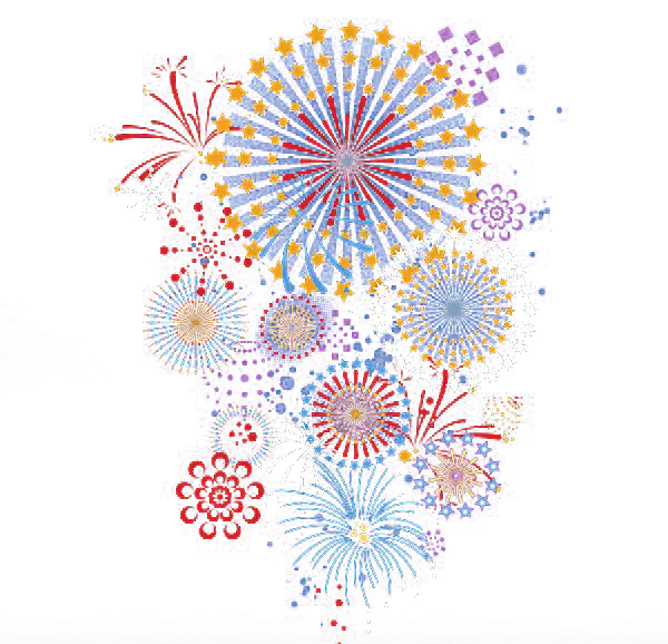 Colorful Fireworks Display