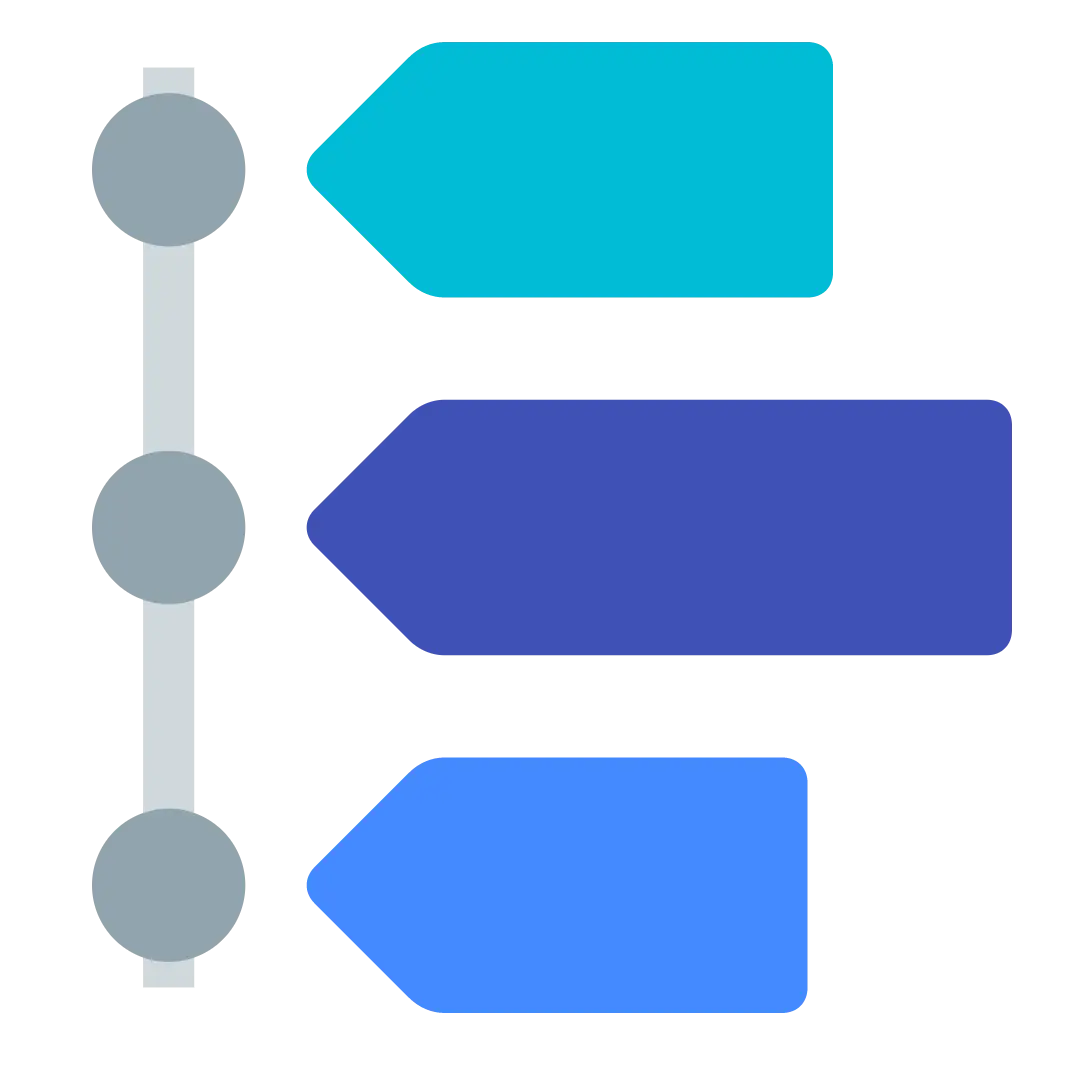 Colorful Timeline Progress Icon