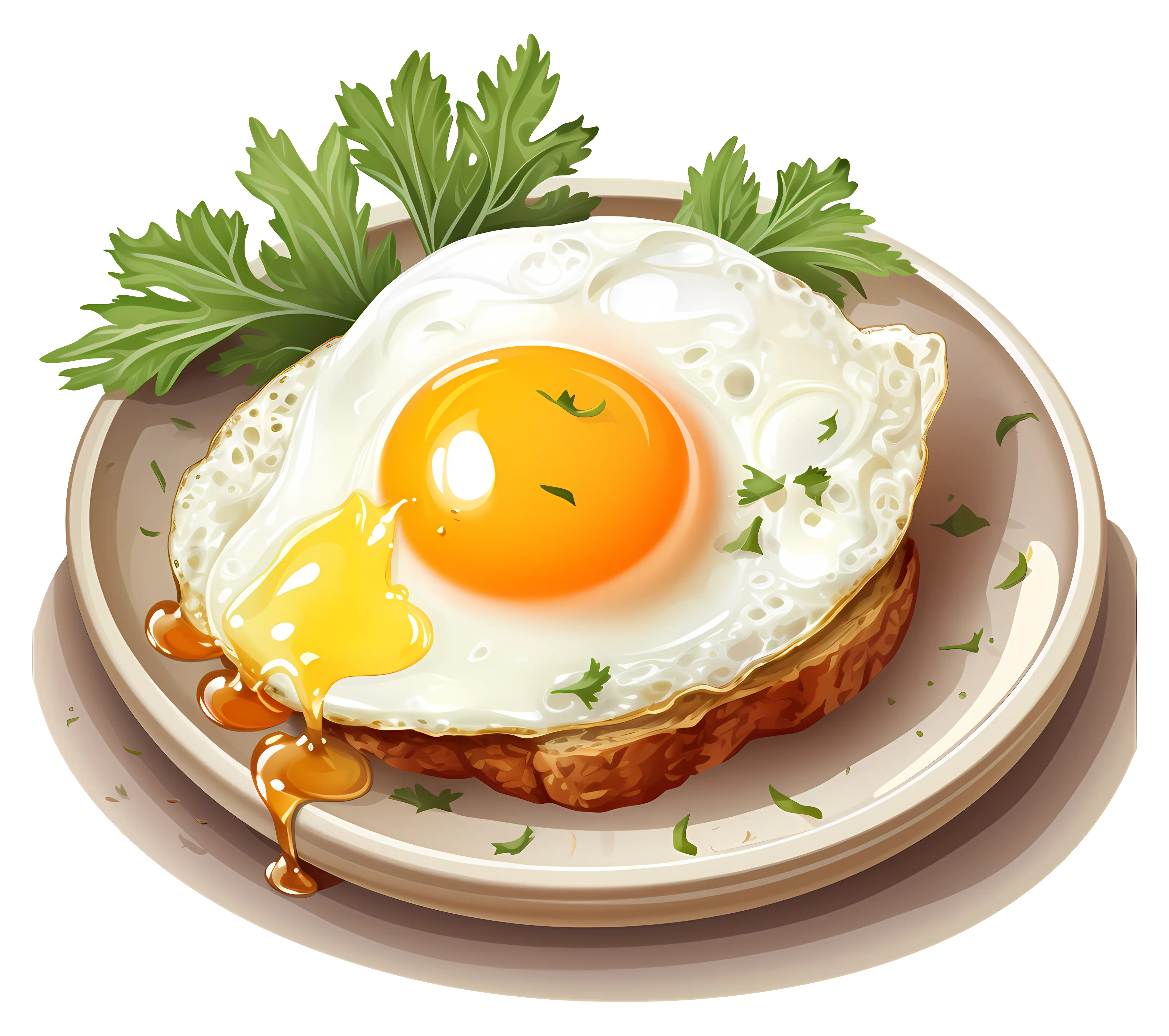 Delicious Toast with Runny Egg Yolk