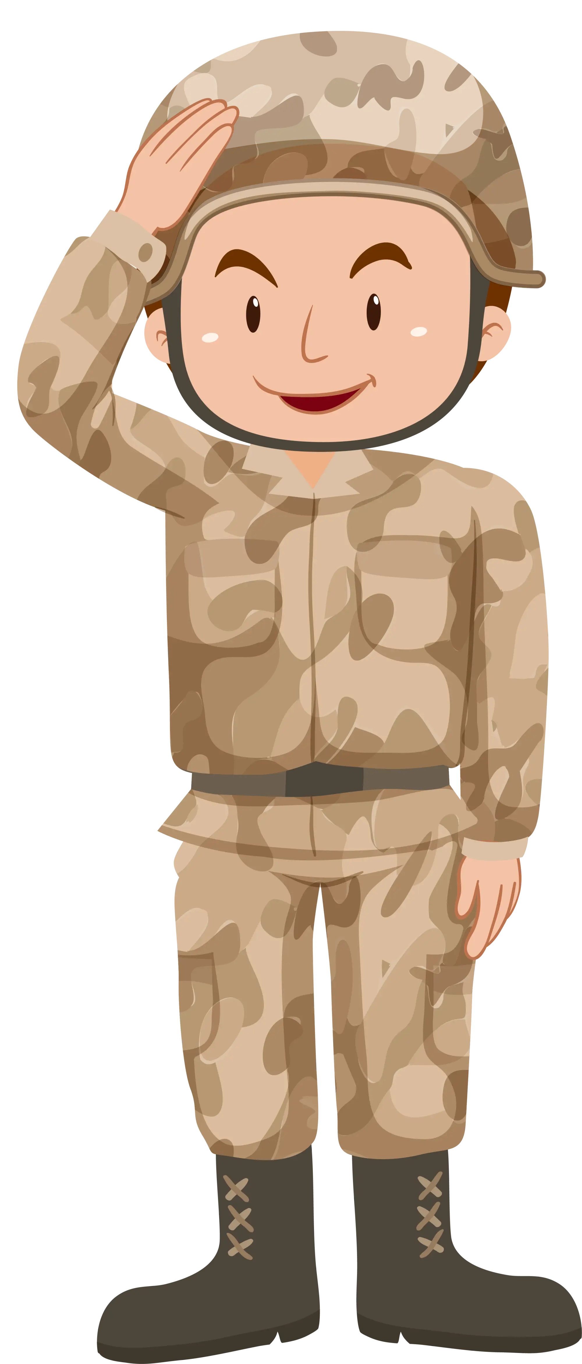 Cartoon Soldier Saluting