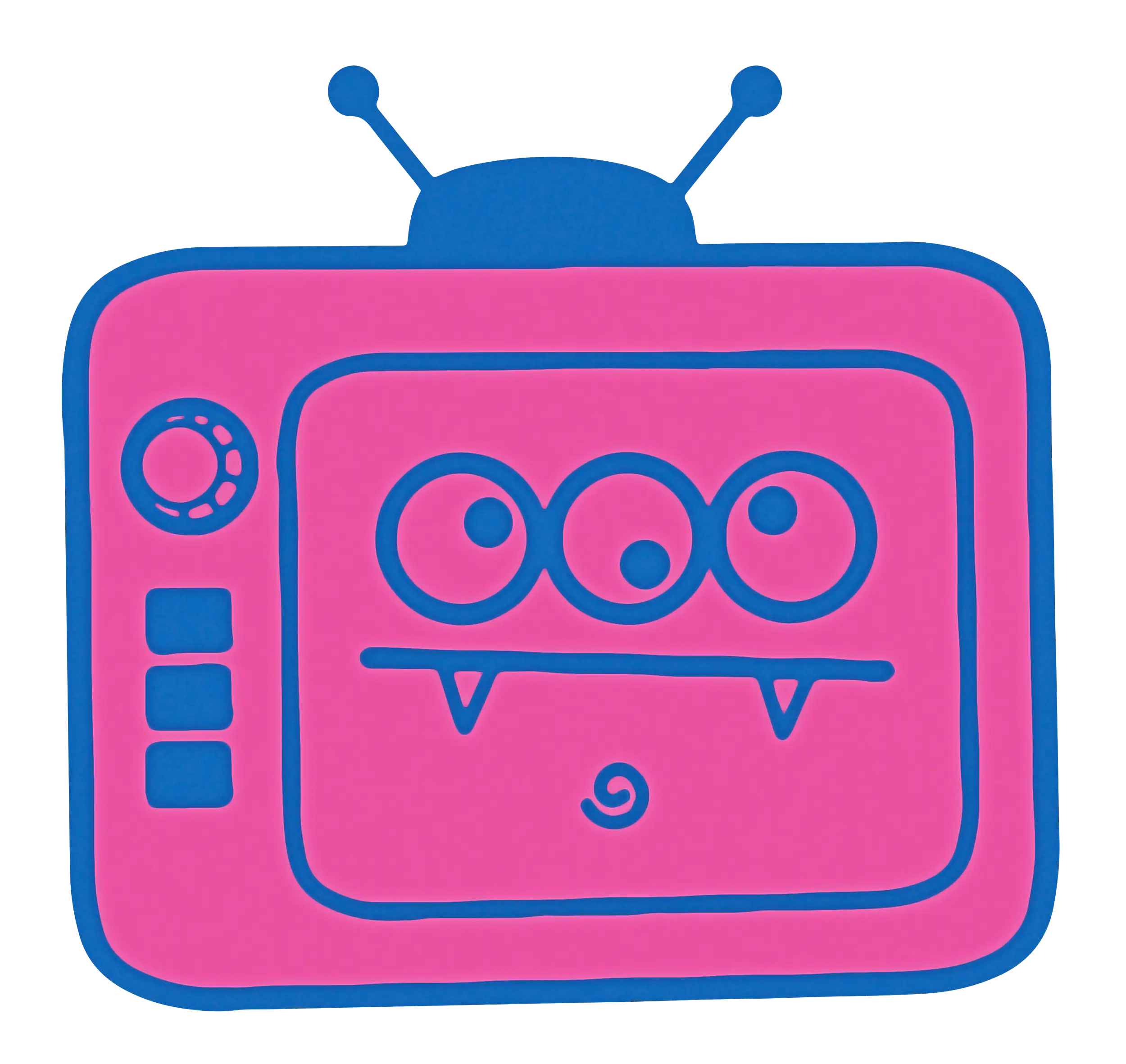Monster Illustration on Cute Television